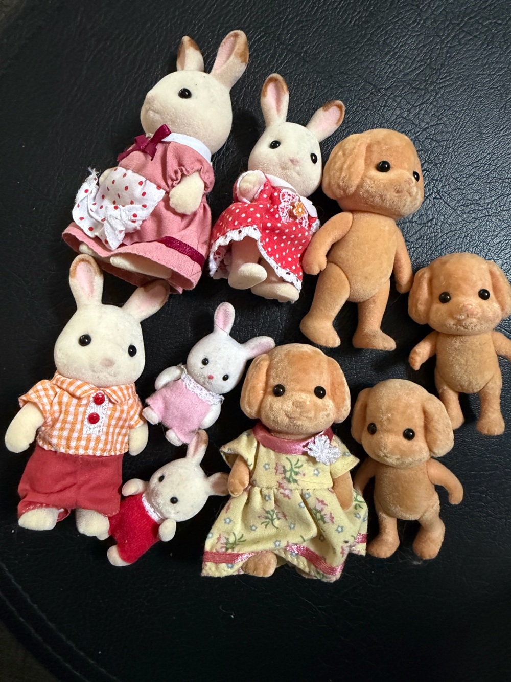 Calico critters / sylvanian family lot hopscotchchocolate bunny and toy poodle